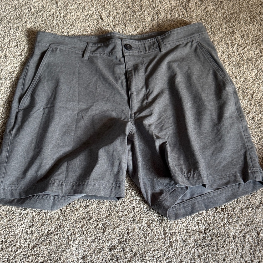 Calvin Klein Performance Gray Men's Flat Front Shorts